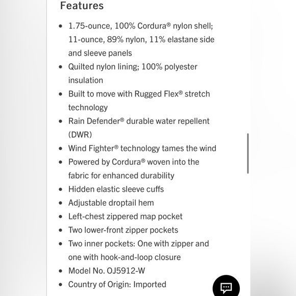 EUC WORN ONCE LIGHTWEIGHT PUFFER CARHARTT QUILTED LARGE JACKET COAT BLACK RD - Picture 7 of 11